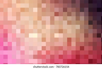 Light Red, Yellow vector blurry rectangular background. Geometric background in square style with gradient. The pattern can be used for brand-new background.