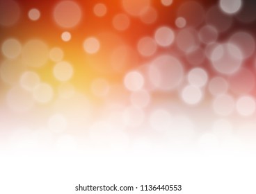 Light Red, Yellow vector bokeh pattern. Creative illustration in halftone style with gradient. Brand new style for your business design.