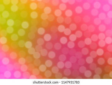 Light Red, Yellow vector bokeh and colorful pattern. Creative illustration in halftone style with gradient. The background for your creative designs.