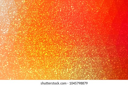 Light Red, Yellow vector christmas postcard low polygon background. Illustration consisting of triangles. Abstract triangular polygonal origami or crystal design of New Year celebration.