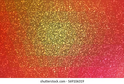 Light Red Yellow vector christmas polygon background. Low poly Illustration consisting of triangles with snowflakes. Texture background of New Year celebration.