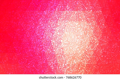 Light Red, Yellow vector christmas polygon background. Low poly Illustration consisting of triangles with snowflakes. Texture background of New Year celebration.