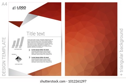 Light Red, Yellow vector  cover for Envelopes. Booklet with textbox on colorful abstract background. Pattern for beautiful business cards, folders.