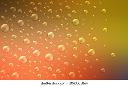 Light Red, Yellow vector cover with spots. Modern abstract illustration with colorful water drops. New design for ad, poster, banner of your website.