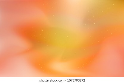 Light Red, Yellow vector cover with astronomical stars. Blurred decorative design in simple style with galaxy stars. Pattern for astrology websites.