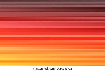 Light Red, Yellow vector cover with long lines. Decorative shining illustration with lines on abstract template. Smart design for your business advert.