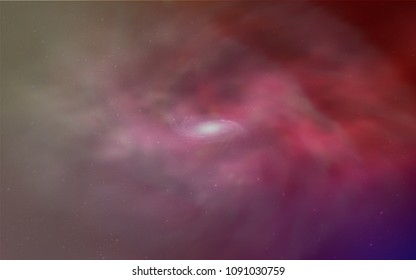 Light Red, Yellow vector cover with astronomical stars. Shining colored illustration with bright astronomical stars. Best design for your ad, poster, banner.