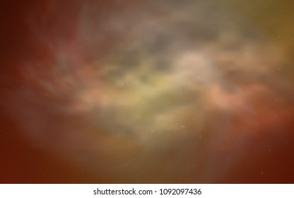 Light Red, Yellow vector cover with astronomical stars. Shining illustration with sky stars on abstract template. Smart design for your business advert.