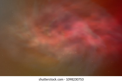 Light Red, Yellow vector cover with astronomical stars. Shining colored illustration with bright astronomical stars. Best design for your ad, poster, banner.