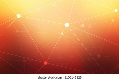 Light Red, Yellow vector cover with spots, lines. Decorative design in abstract style with triangle structure. Pattern can be used for ads, leaflets.