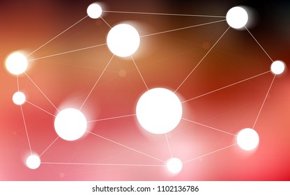 Light Red, Yellow vector cover with spots, lines. Colorful illustration with circles and lines in futuristic style. Completely new template for your brand book.