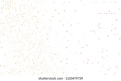 Light Red, Yellow vector  cover with spots. Glitter abstract illustration with blurred drops of rain. Beautiful design for your business natural advert.