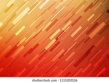 Light Red, Yellow vector cover with long lines. Blurred decorative design in simple style with lines. The pattern can be used as ads, poster, banner for commercial.