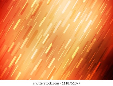 Light Red, Yellow vector cover with long lines. Modern geometrical abstract illustration with staves. The pattern can be used as ads, poster, banner for commercial.