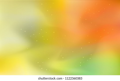 Light Red, Yellow vector cover with astronomical stars. Space stars on blurred abstract background with gradient. Template for cosmic backgrounds.