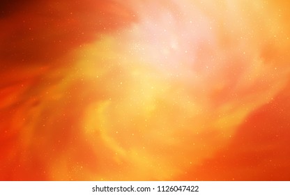 Light Red, Yellow vector cover with astronomical stars. Shining colored illustration with bright astronomical stars. Pattern for astrology websites.