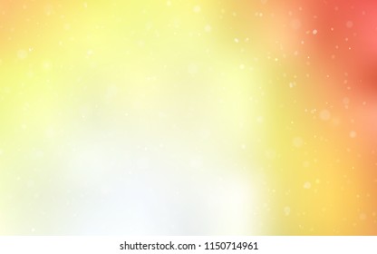 Light Red, Yellow vector cover with beautiful snowflakes. Modern geometrical abstract illustration with crystals of ice. The template can be used as a new year background.