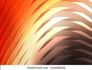 Light Red, Yellow vector cover with long lines. Lines on blurred abstract background with gradient. The pattern can be used for websites.