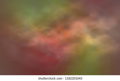 Light Red, Yellow vector cover with astronomical stars. Blurred decorative design in simple style with galaxy stars. Pattern for futuristic ad, booklets.
