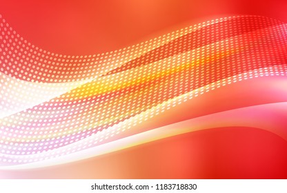 Light Red, Yellow vector cover with spots, lines. Modern abstract colorful illustration with spheres and lines. Template for business cards, websites.