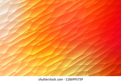 Light Red, Yellow vector cover in polygonal style. Beautiful illustration with triangles in nature style. Pattern for commercials.