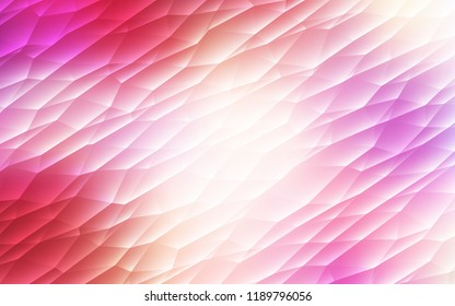 Light Red, Yellow vector cover in polygonal style. Decorative design in abstract style with triangles. Pattern can be used for websites.