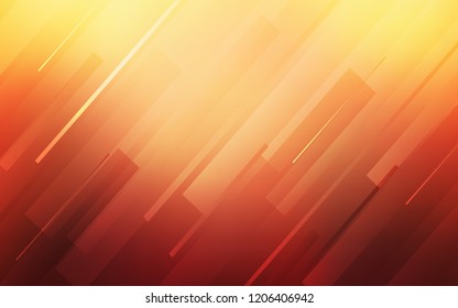 Light Red, Yellow vector cover with stright stripes. Glitter abstract illustration with colored sticks. Best design for your ad, poster, banner.
