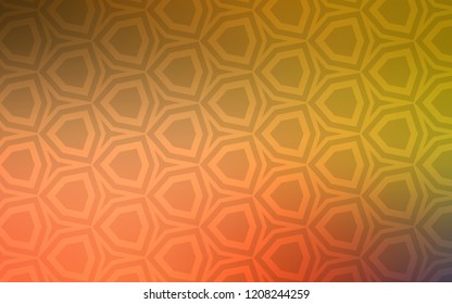 Light Red, Yellow vector cover with set of hexagons. Abstract illustration with colorful hexagons. Pattern for texture of wallpapers.