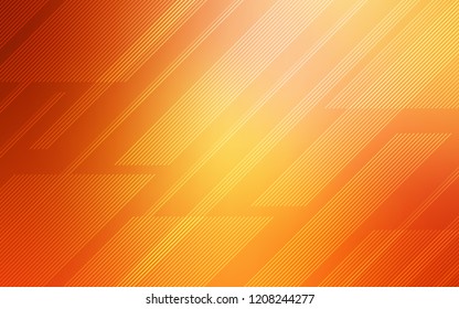 Light Red, Yellow vector cover with stright stripes. Decorative shining illustration with lines on abstract template. The pattern for ad, booklets, leaflets.
