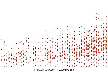 Light Red, Yellow vector cover with spots. Illustration with set of shining colorful abstract circles. Pattern for ads, booklets.