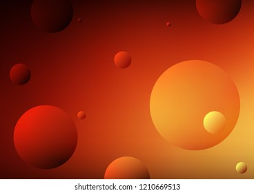 Light Red, Yellow vector cover with spots. Illustration with set of shining colorful abstract circles. The pattern can be used for ads, leaflets of liquid.