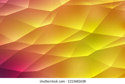 Light Red, Yellow vector cover in polygonal style. Triangles on abstract background with colorful gradient. Pattern for commercials.