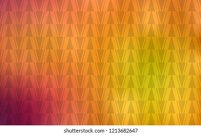 Light Red, Yellow vector cover with polygonal style. Beautiful illustration with triangles in nature style. Smart design for your adverts.