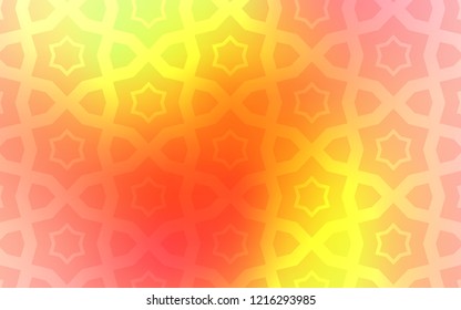 Light Red, Yellow vector cover with small and big stars. Shining colored illustration with stars. Pattern for wrapping gifts.