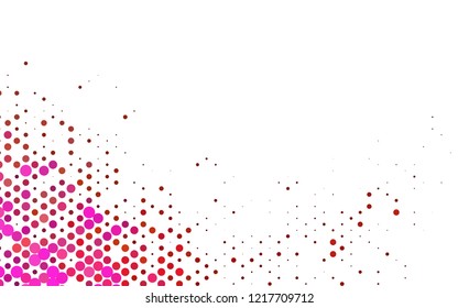 Light Red, Yellow vector cover with circles. Illustration with set of shining colorful abstract circles. Template for your brand book.