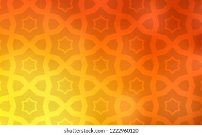 Light Red, Yellow vector cover with small and big stars. Blurred decorative design in simple style with stars. Pattern for wrapping gifts.