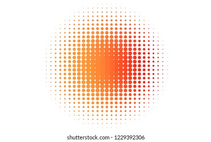 Light Red, Yellow vector cover with spots. Illustration with set of shining colorful abstract circles. Design for business adverts.
