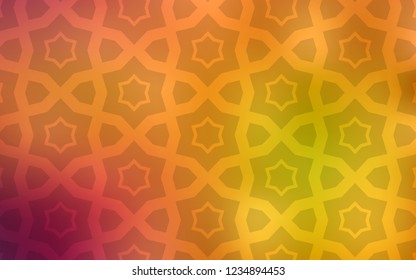 Light Red, Yellow vector cover with small and big stars. Shining colored illustration with stars. Pattern for new year ad, booklets.