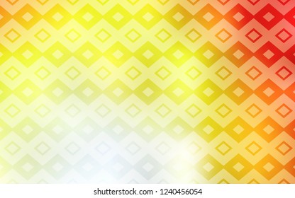 Light Red, Yellow vector cover in polygonal style. Decorative design in abstract style with rectangles. Smart design for your business advert.