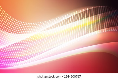 Light Red, Yellow vector cover with spots, lines. Abstract illustration with colorful discs and triangles. Template for business cards, websites.