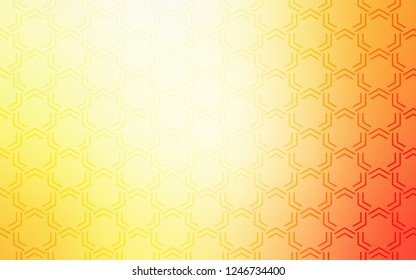 Light Red, Yellow vector cover with stright stripes. Lines on blurred abstract background with gradient. Pattern for your busines websites.