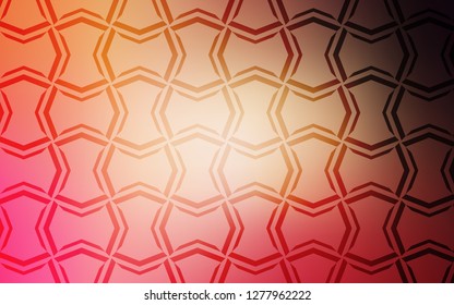 Light Red, Yellow vector cover with stright stripes. Glitter abstract illustration with colored sticks. Pattern for ads, posters, banners.