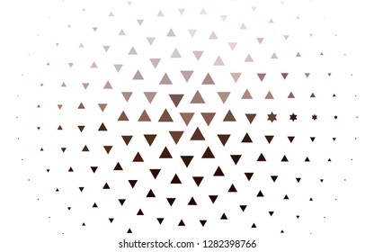 Light Red, Yellow vector cover in polygonal style. Glitter abstract illustration with triangular shapes. Modern template for your landing page.