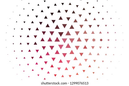 Light Red, Yellow vector cover in polygonal style. Abstract gradient illustration with triangles. Modern template for your landing page.