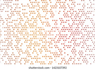 Light Red, Yellow vector cover with spots. Blurred decorative design in abstract style with bubbles. Template for your brand book.
