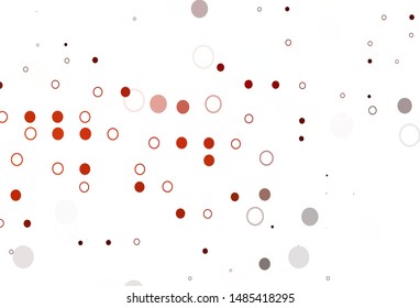 Light Red, Yellow vector cover with spots. Abstract illustration with colored bubbles in nature style. Completely new template for your brand book.
