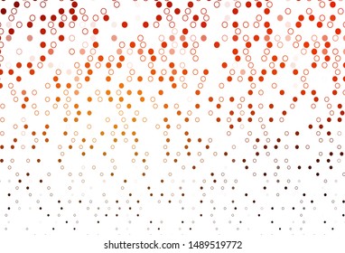 Light Red, Yellow vector cover with spots. Blurred bubbles on abstract background with colorful gradient. Design for business adverts.