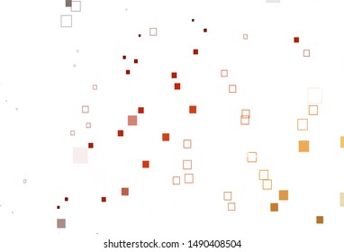 Light Red, Yellow vector cover with polygonal style. Beautiful illustration with rectangles and squares. Pattern for busines booklets, leaflets.