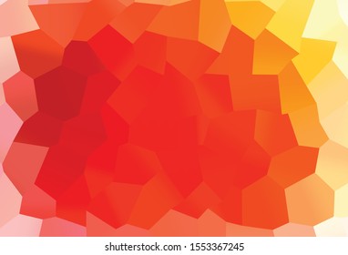 Light Red, Yellow vector cover with set of hexagons. Simple background with colorful hexagons. Pattern for ads, leaflets.