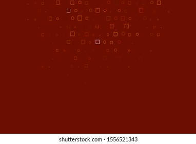Light Red, Yellow vector cover with circles, cubes. Glitter abstract illustration with cubes, circles. Completely new template for your brand book.